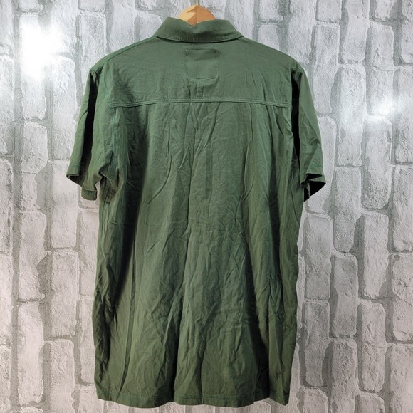 Grass Clippings Golf Polo Shirt Pima Cotton Green Mens Medium Athletic - Picture 6 of 8